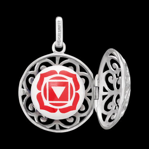 ENGELSRUFER SILVER CHAKRA ROOT SOUNDBALL PENDANT OPEN