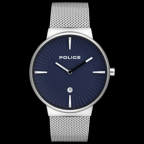 POLICE CASCADE BLUE DIAL MEN'S SILVER MESH WATCH | AUSTRALIA