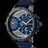 POLICE MEN’S LEADER MULTI BLUE & BLACK SILICONE WATCH - TILT VIEW