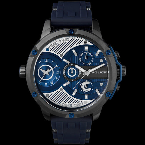 POLICE LEADER BLUE & BLACK SILICONE MEN'S WATCH | AUSTRALIA