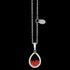 ASTRA BOHEMIA 10MM GARNET BIRTHSTONE DROP STERLING SILVER NECKLACE