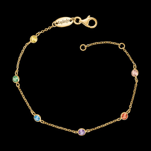 ENGELSRUFER GOLD RAINBOW CZ MOONLIGHT BRACELET