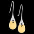 ELLANI STAINLESS STEEL GOLD TWO-TONE BUD DROP EARRINGS