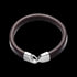 MAXIMAN RUNABOUT 5MM BROWN LEATHER MEN'S FISHOOK BRACELET