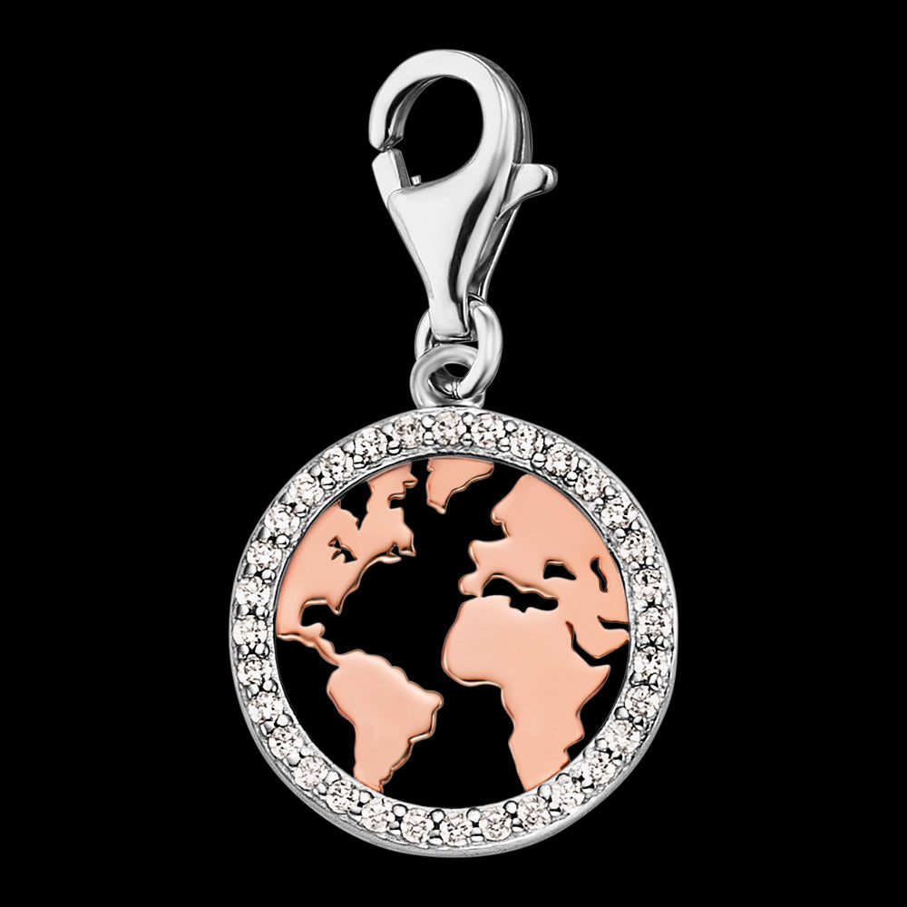 WORLD MAP GLOBE BRACELET CHARM | ENGELSRUFER AUSTRALIA