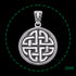 SAVE BRAVE MEN'S SILVER VIKING SHIELD KNOT PENDANT