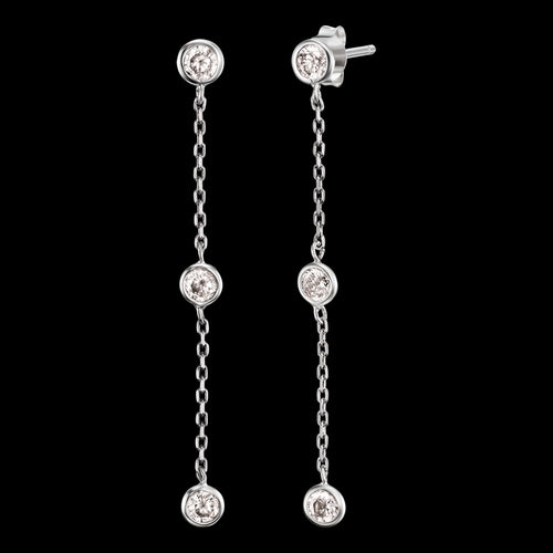 SILVER DANGLE CHAIN CZ EARRINGS | ENGELSRUFER AUSTRALIA