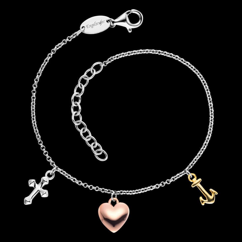 ENGELSRUFER SILVER FAITH, LOVE & HOPE BRACELET