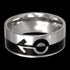 STAINLESS STEEL MEN’S MARS MALE SYMBOL RING - FRONT VIEW