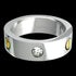 STAINLESS STEEL MEN’S CZ INDUSTRIAL SCREW RING - FRONT VIEW