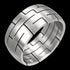 STAINLESS STEEL MEN’S GEOMETRIC MAZE  RING