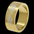 STAINLESS STEEL MEN’S DRAGON ETCH GOLD IP RING