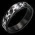 STAINLESS STEEL MEN’S TRIBAL ETCH BLACK IP RING