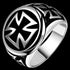 STAINLESS STEEL MEN'S IRON CROSS SIGNET RING