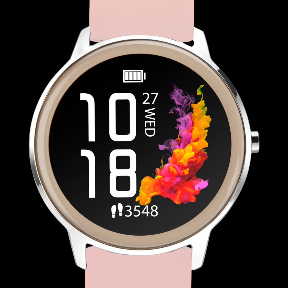 SEKONDA FLEX PINK SMART WATCH - DIAL CLOSE-UP