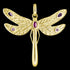 THOMAS SABO GOLD DRAGONFLY PENDANT - BACK VIEW