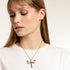 THOMAS SABO GOLD DRAGONFLY PENDANT - MODEL VIEW