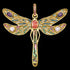 THOMAS SABO GOLD DRAGONFLY PENDANT