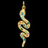 THOMAS SABO GOLD JEWELLED SNAKE PENDANT