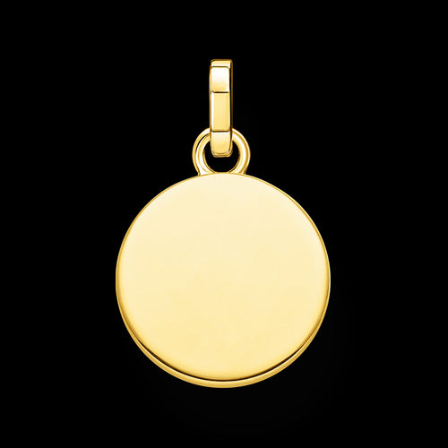 THOMAS SABO GOLD CAT PAW DISC PENDANT - BACK VIEW