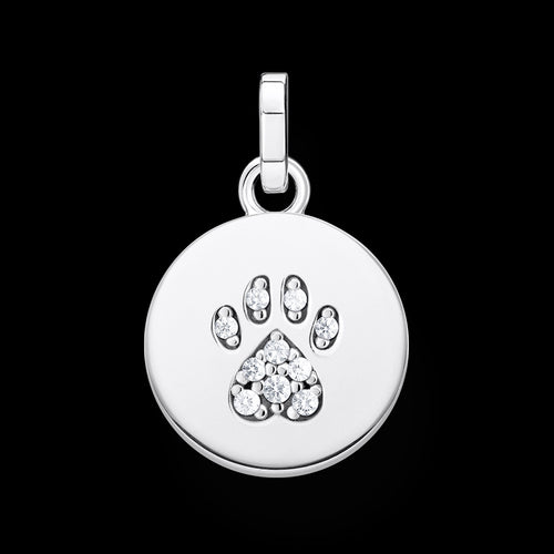 THOMAS SABO SILVER CAT PAW DISC PENDANT