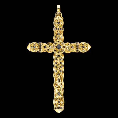 THOMAS SABO GOLD MEDIEVAL CROSS PENDANT