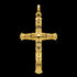 THOMAS SABO GOLD ORNATE BLACK CZ CROSS PENDANT - BACK VIEW