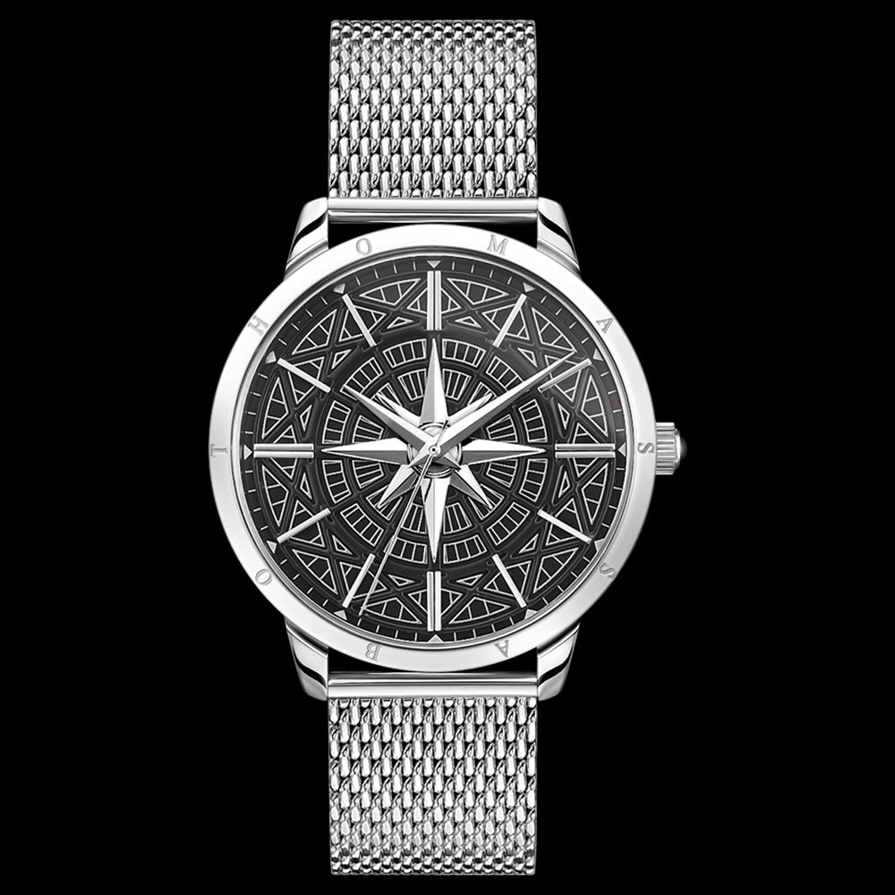 THOMAS SABO MEN'S REBEL SPIRIT SILVER COMPASS WATCH